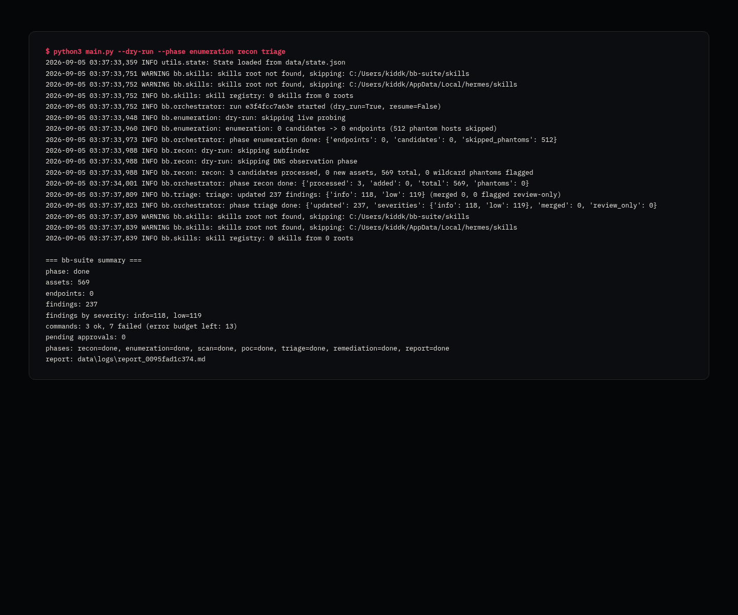 bb-suite — Python Pentest Toolkit preview